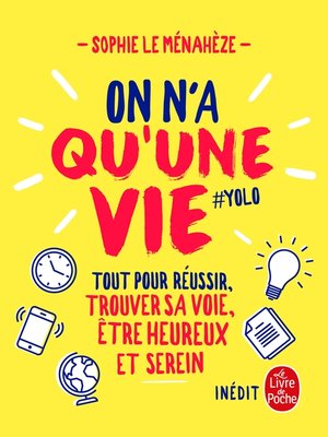 cover image of On n'a qu'une vie